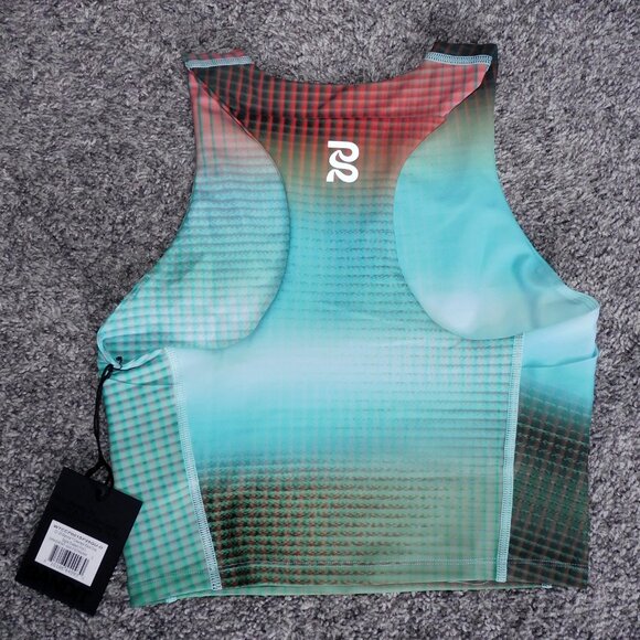 Bandit Running Stamina Crewneck Race Crop In Gulfstream Print NWT Size Large - Picture 3 of 5